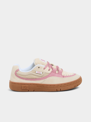 Vans Women's Speed LS Cream/Pink Sneaker