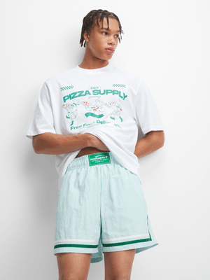 Men's Green  Boxer Taslon Shorts