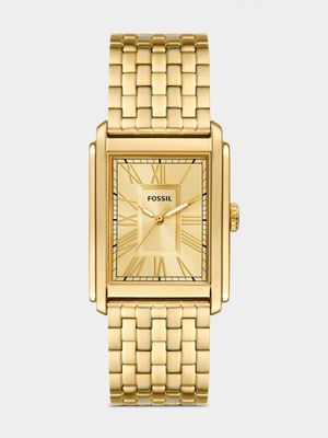 Fossil Carraway Gold Plated Stainless Steel Bracelet Watch