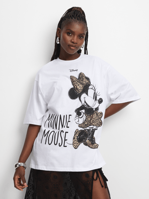 Women's White Minnie Mouse Graphic Top