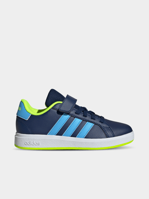 Junior Pre-School adidas Grand Court Navy/Blue/Green Sneaker