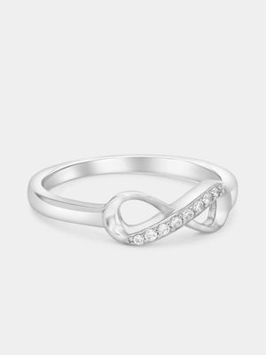 Sterling Silver Cubic Zirconia Infinity Ring