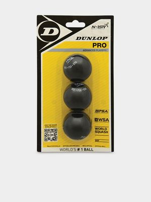 Dunlop Pro HA Green Dot Blister Pack of 3 Squash Balls