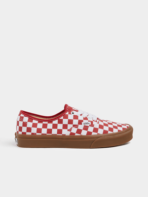 Vans Junior Authentic Ckeck Red/White Sneaker