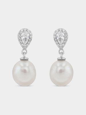 Sterling Silver Freshwater Pearl Drop Earrings