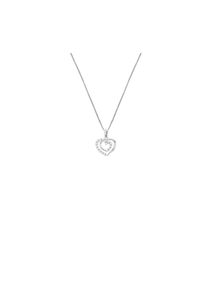 Sterling Silver Cubic Zirconia Cupid Heart Pendanrt