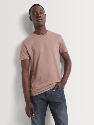 Men's Markham Crew Neck Taupe T-Shirt