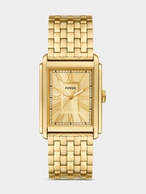 Fossil Carraway Gold Plated Stainless Steel Bracelet Watch