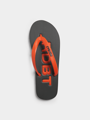 Redbat Athletics Men's Grey/Orange Flip Flop