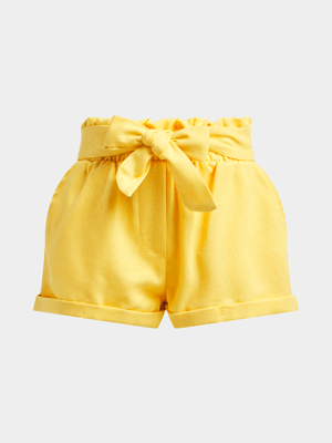 Jet Younger Girls Yellow Shorts