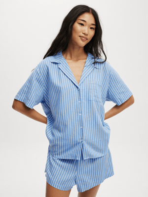 Women's Cotton On Blue Body Woven Sleep Set