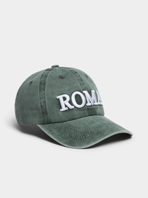 Women's Grey Distressed Roma Peak Cap