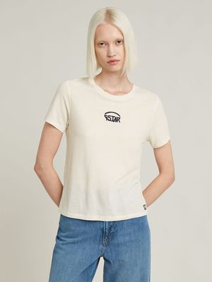 G-Star Women's Small Center Logo White Top