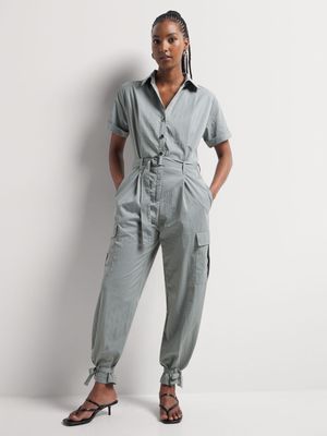 Short Sleeve Utility Jumpsuit