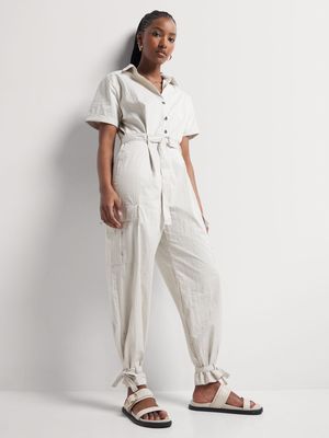 Short Sleeve Utility Jumpsuit