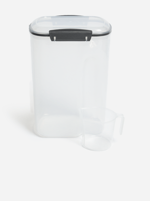 Jet Home Charcoal & Clear Cereal Container 3.6L