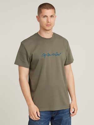 G-Star Men's G-Script Brown T-Shirt