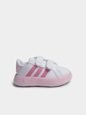 Toddlers adidas Grand Court White/Pink Sneaker