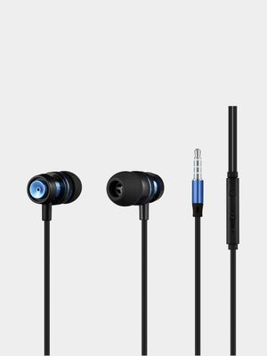 Volkano Alloy Series Metal Blue Earphones