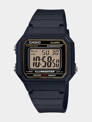 Casio Retro Black Digital Square Silicone Watch