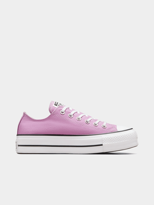 Converse Women's CTAS Lift Platform Low Pink/White Sneaker