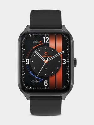 Volkano Fit Life Series Black Plated Silicone Smart Watch