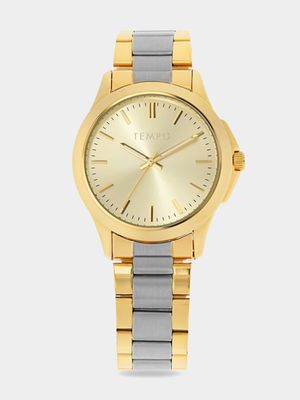 Tempo Men's Gold & Silver Tone Bracelet Watch