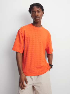 Men's Orange Scramble Top