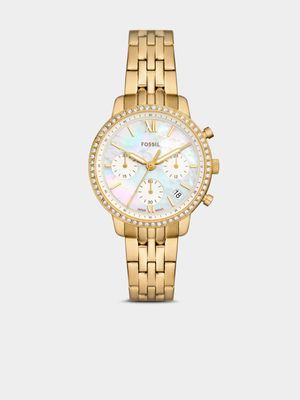 Fossil Neutra Chronograph Gold Plated Stainless Steel Bracelet Watch