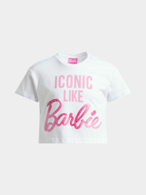 Jet Teen Girls White Barbie Boxy T-Shirt