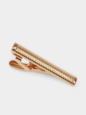 Men's Markham Striped Metal Gold Tie Clip