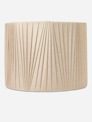 Drum Fan Pleated Lamp Shade Natural 25.5 x 33cm