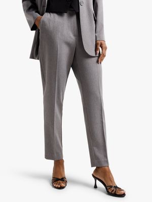 Women's Grey Melange Slim Leg Pants