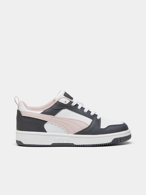 Womens Puma Rebound V6 Gray/Mauve Mist Sneakers