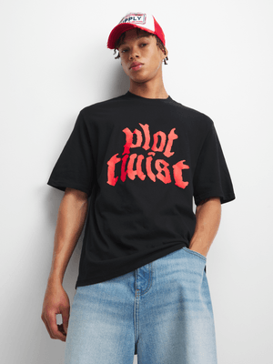 Men's Black Plot Twist Top