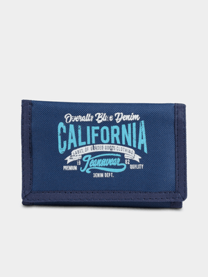 Boy's Navy Velcro Wallet