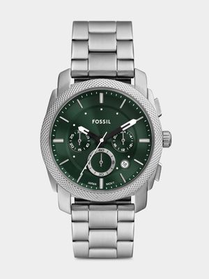 Fossil Machine Green Dial Stainless Steel Multi Dial Bracelet Watch