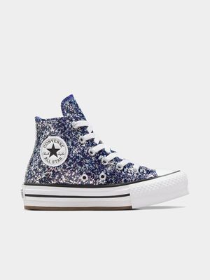 Converse CTAS Lift High Glitter Navy Sneaker