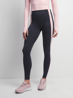 Womens TS Colourblock Charcoal/Peach Performance Tights