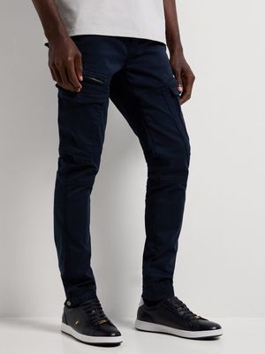 Fabiani Men's Comfort Navy Utility Pants