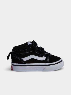 Toddlers Vans Ward Mid V Black/White Sneaker