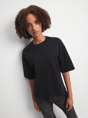 Puma Women's Classic Black Oversized T-Shirt