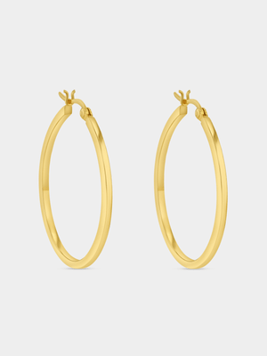 Gold Plated Sterling Silver Hoop Earrings