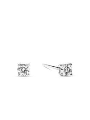 Miss Swiss Sterling Silver Cubic Zirconia Round Stud Earrings