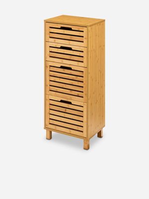 Self Assembly Five5 Sicela 4 Drawer Cabinet Bamboo