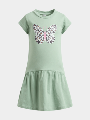 Jet Younger Girls Sage Butterflies Dress