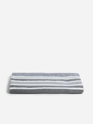 Jet Home Multi Grey Stripe Bath Sheet