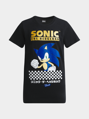 Jet Older Boys Black Sonic T-Shirt