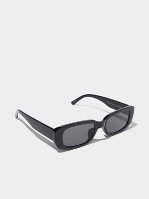 Women's Cotton On Black Abby Rectangle Sunglasses