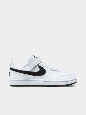 Junior Pre-School Nike Court Borough Low White/Black Sneakers